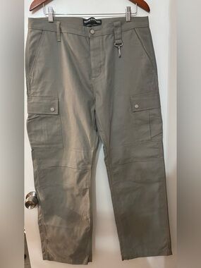 REESE COOPER Men’s Gray Cotton Cargo Trousers Size 34